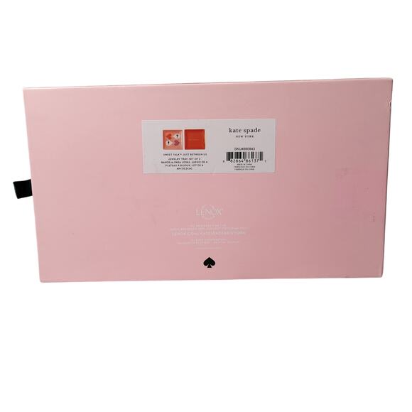 Kate Spade Sweet Talk Just Between Us Jewelry Tray Set of 2 NIB - Picture 5 of 9